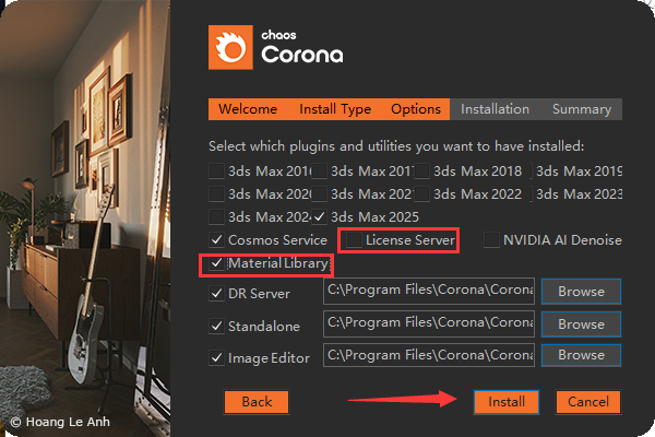 Corona 12.1 for 3dmax2016-2025最新中文破解版安裝圖文教程、破解注冊方法